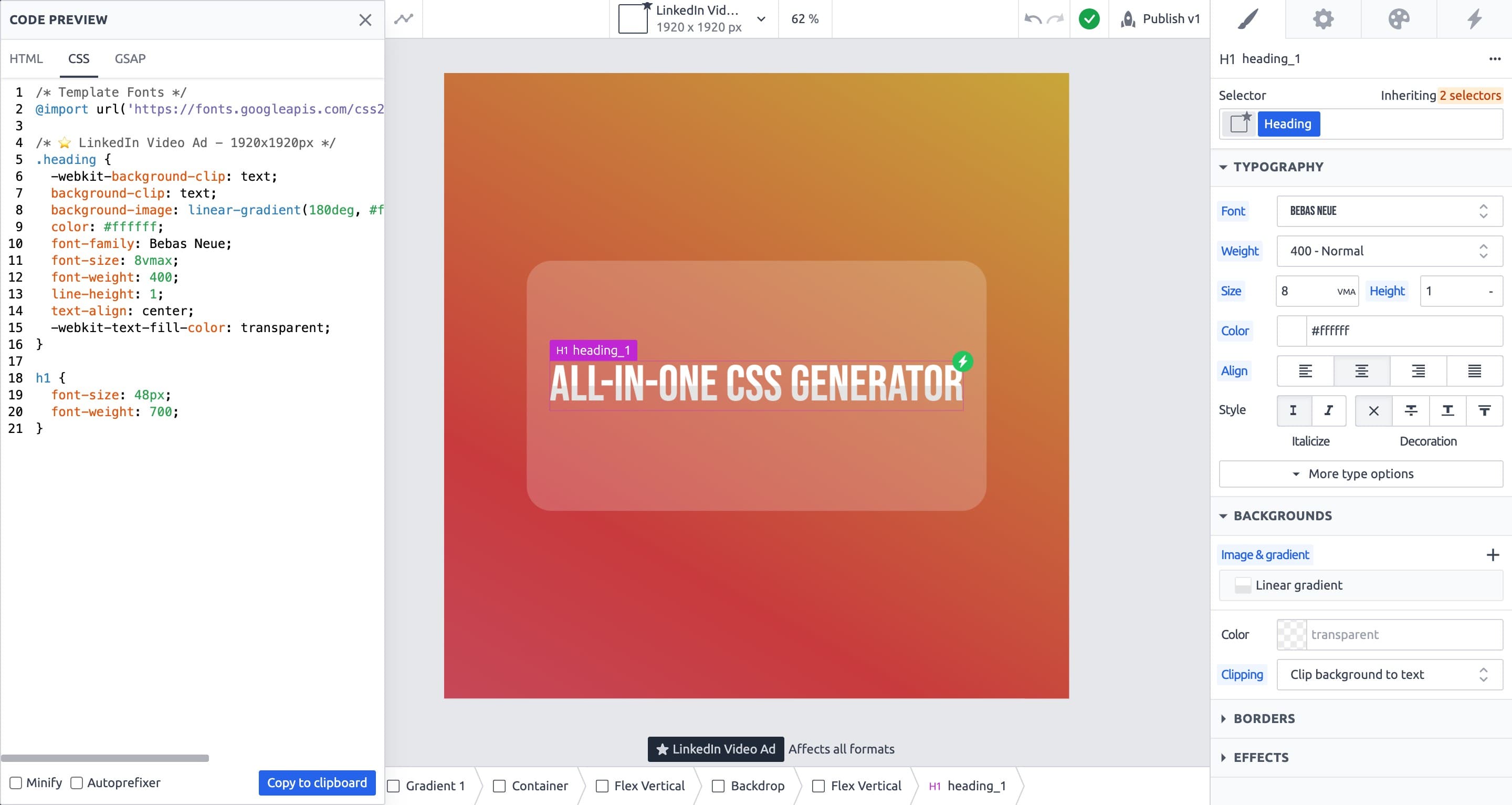CSS Display Generator